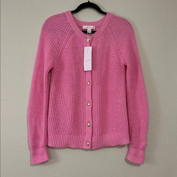 Lilly Pulitzer Bristow Cardigan Size Small Pink Bliss NEW - Picture 4 of 4